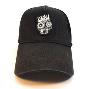 King Maya Colors Black Mesh Trucker Hat Skull Crown Be Fearless By All In‎